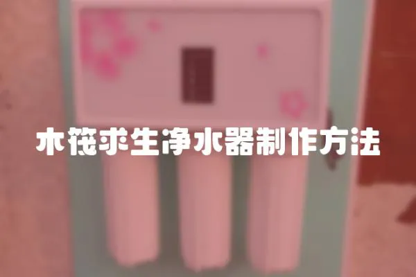 木筏求生凈水器制作方法