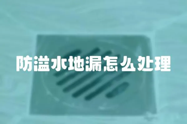 防溢水地漏怎么處理