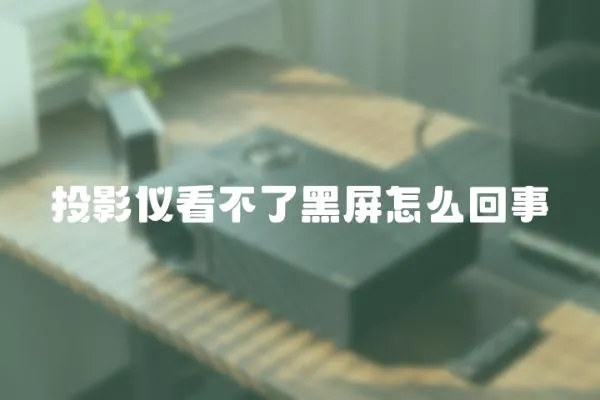 投影儀看不了黑屏怎么回事