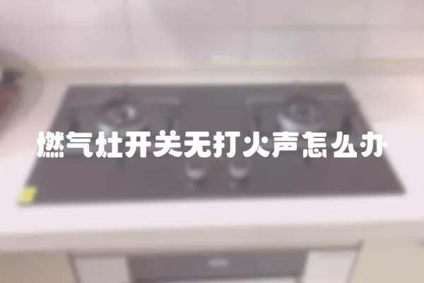 燃氣灶開關無打火聲怎么辦