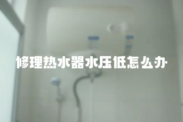 修理熱水器水壓低怎么辦