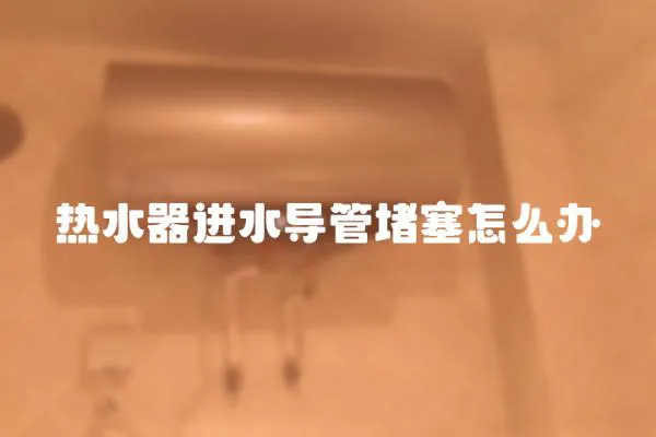 熱水器進水導管堵塞怎么辦