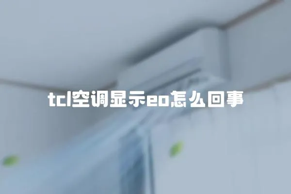 tcl空調顯示eo怎么回事