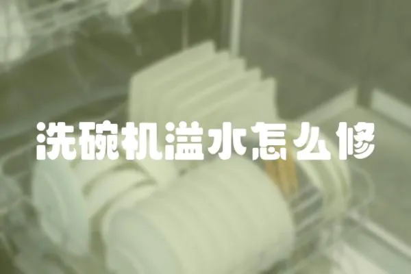 洗碗機溢水怎么修