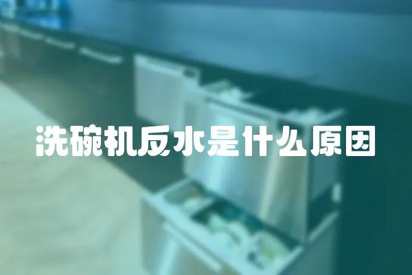 洗碗機(jī)反水是什么原因