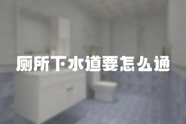 廁所下水道要怎么通