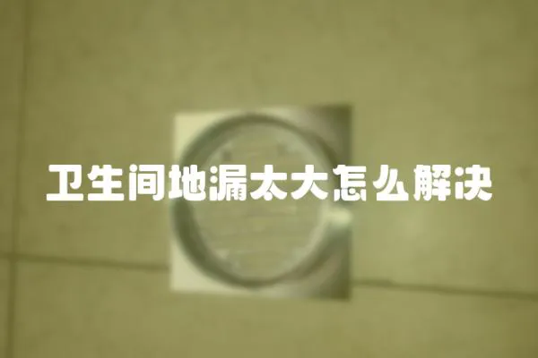 衛生間地漏太大怎么解決