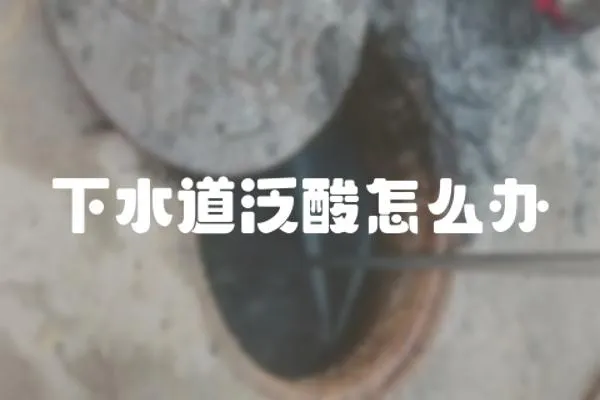 下水道泛酸怎么辦