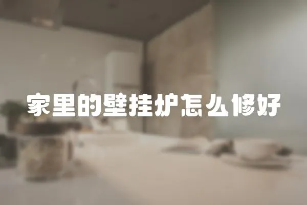 家里的壁掛爐怎么修好