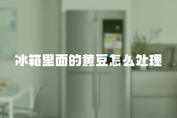 冰箱里面的黃豆怎么處理