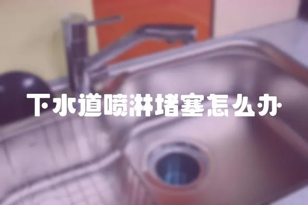 下水道噴淋堵塞怎么辦