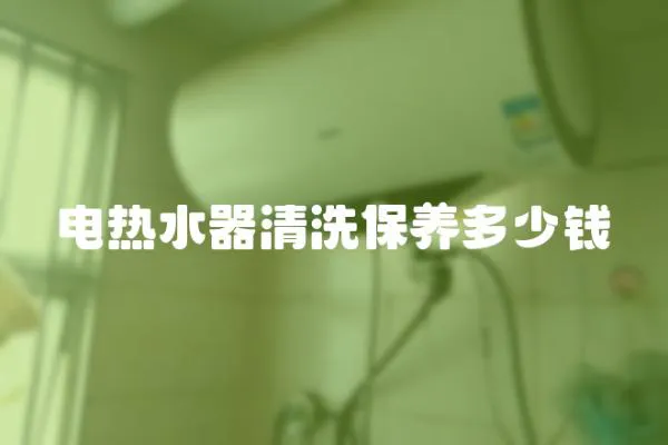 電熱水器清洗保養(yǎng)多少錢
