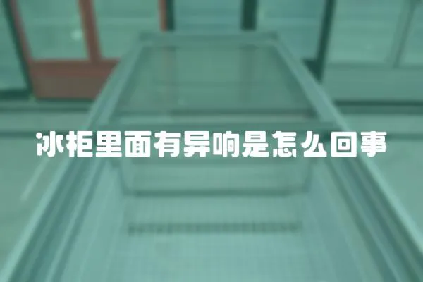 冰柜里面有異響是怎么回事