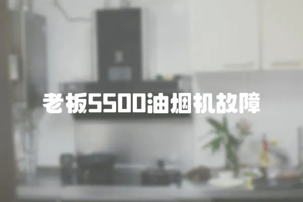 老板5500油烟机故障