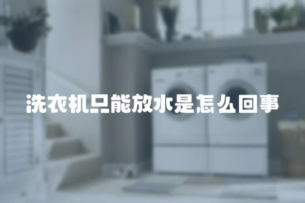 洗衣機(jī)只能放水是怎么回事
