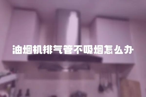 油煙機排氣管不吸煙怎么辦