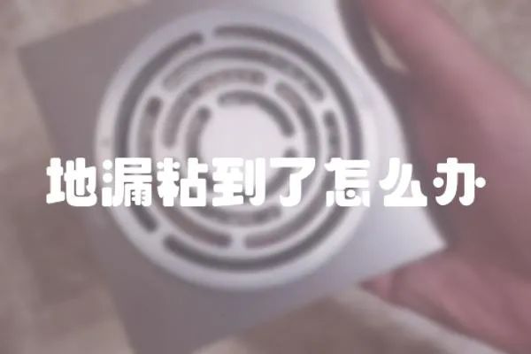 地漏粘到了怎么辦