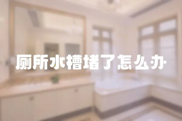 廁所水槽堵了怎么辦