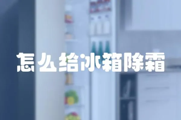 怎么給冰箱除霜