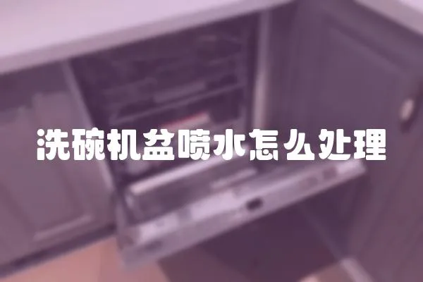 洗碗機(jī)盆噴水怎么處理