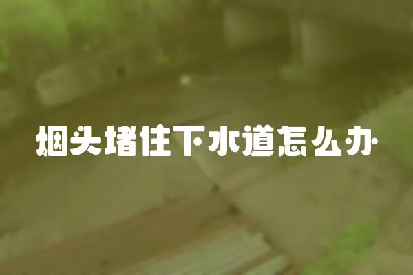 煙頭堵住下水道怎么辦