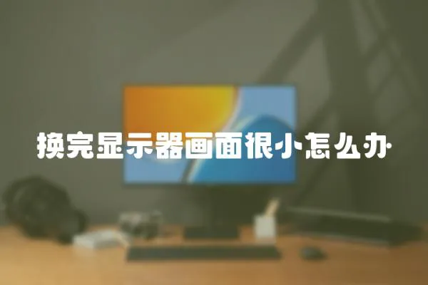 換完顯示器畫面很小怎么辦