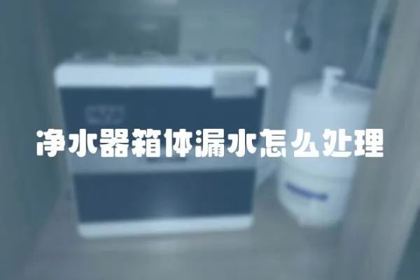 凈水器箱體漏水怎么處理