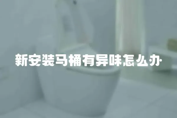新安裝馬桶有異味怎么辦