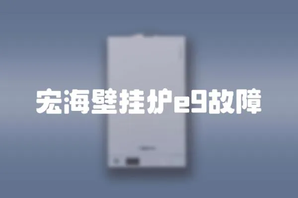 宏海壁掛爐e9故障