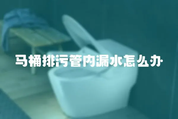 馬桶排污管內漏水怎么辦
