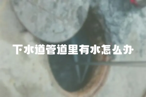 下水道管道里有水怎么辦