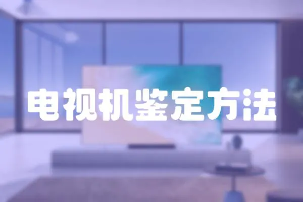 電視機鑒定方法