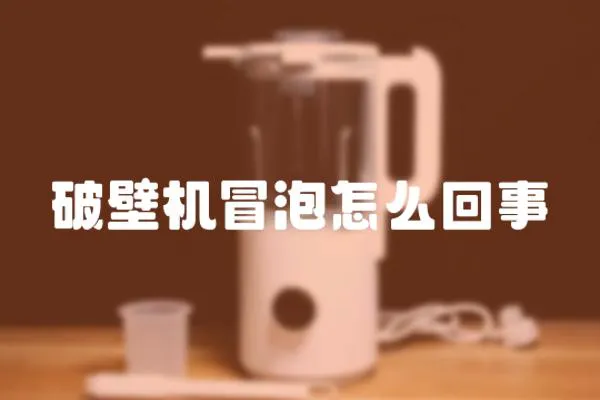 破壁機冒泡怎么回事