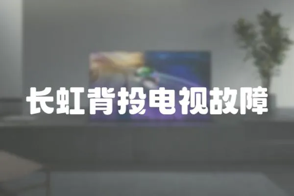 長虹背投電視故障