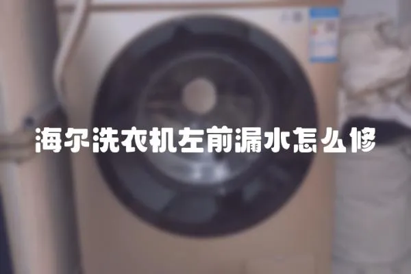 海爾洗衣機左前漏水怎么修