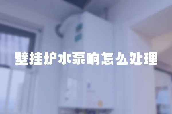 壁挂炉水泵响怎么处理