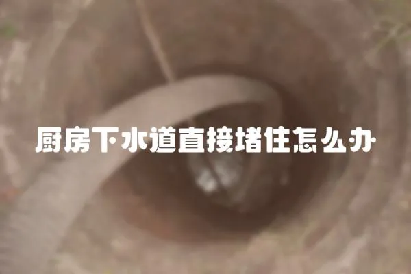 廚房下水道直接堵住怎么辦