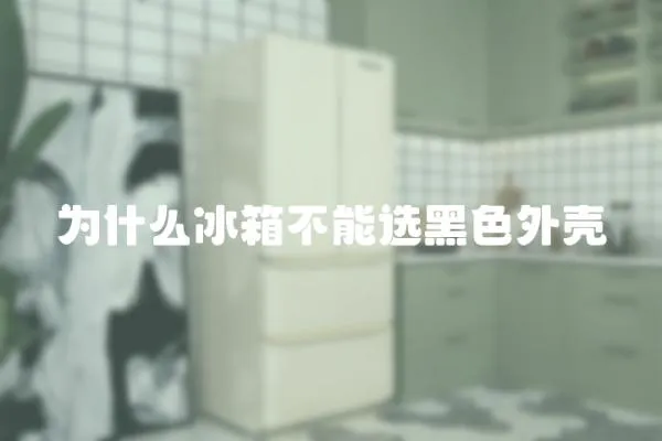 為什么冰箱不能選黑色外殼