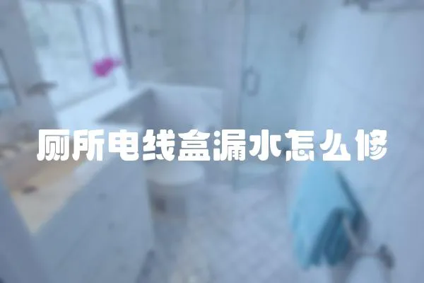 廁所電線盒漏水怎么修