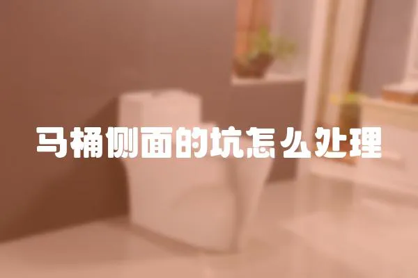 馬桶側面的坑怎么處理