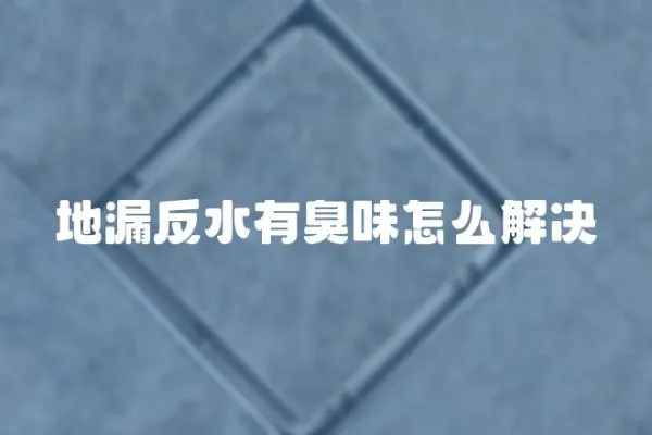 地漏反水有臭味怎么解決