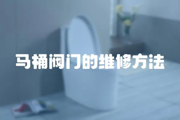 馬桶閥門的維修方法
