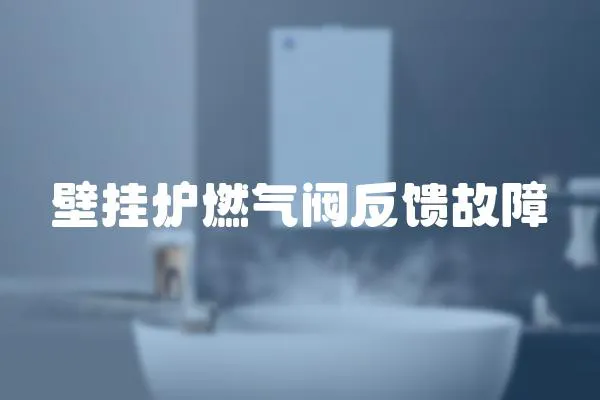壁掛爐燃氣閥反饋故障