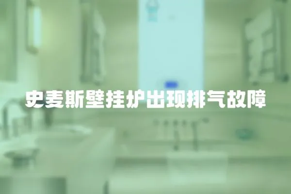 史麥斯壁掛爐出現排氣故障