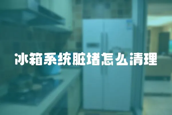 冰箱系統(tǒng)臟堵怎么清理