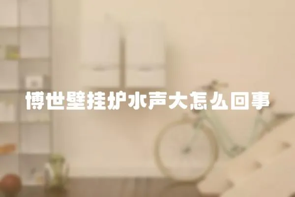 博世壁掛爐水聲大怎么回事
