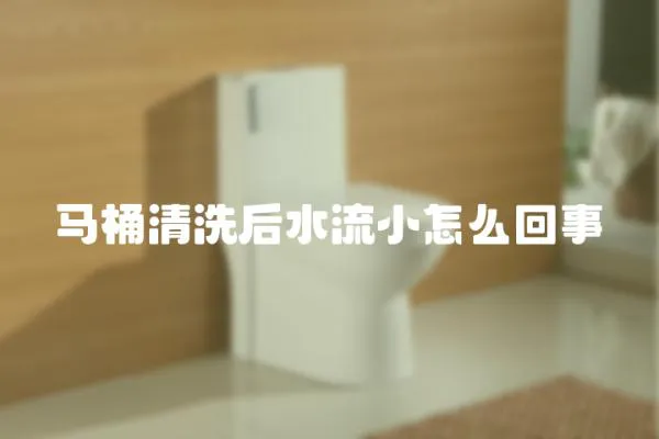 馬桶清洗后水流小怎么回事