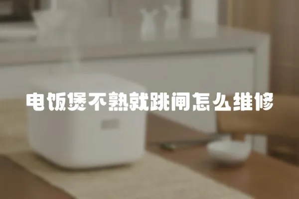 電飯煲不熟就跳閘怎么維修