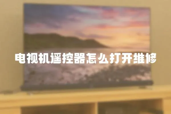 電視機遙控器怎么打開維修