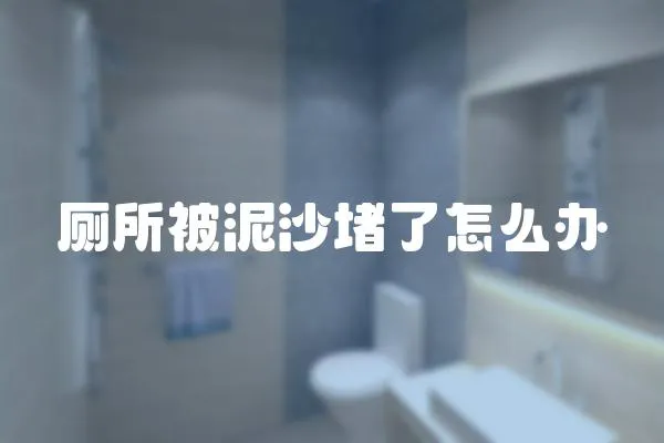 廁所被泥沙堵了怎么辦